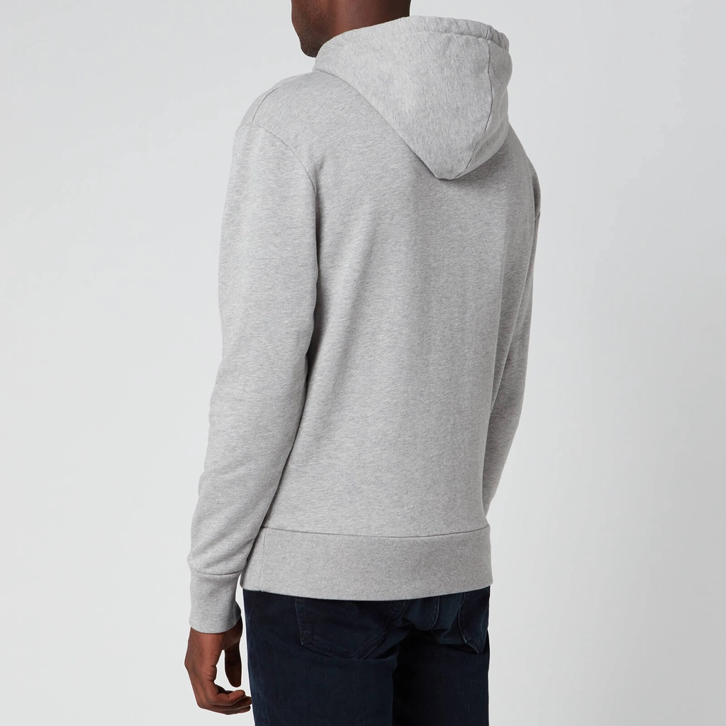 Maison Kitsune Tricolor Fox Patch Hoodie - Grey Melange - S